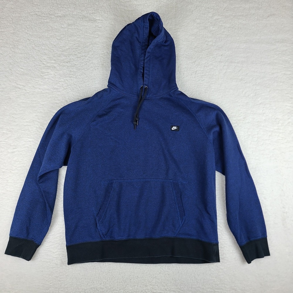 Nike Hoodie Mens XL Blue Black Sweater Activewear Cotton Polyester